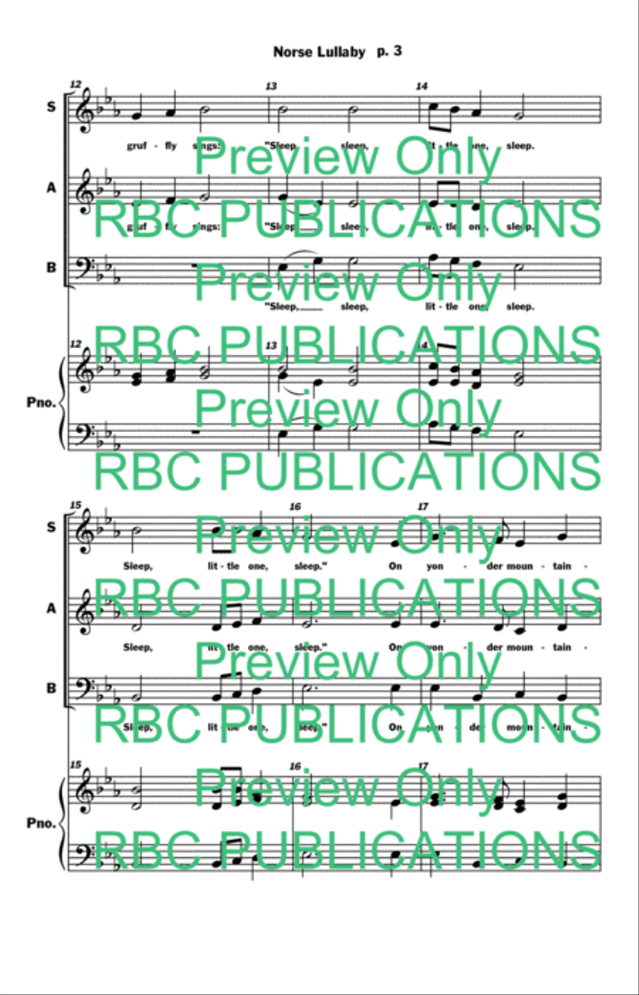 Norse Lullaby (SAB) Norse Lullaby (SAB) 3-Part scores gallery preview page 5