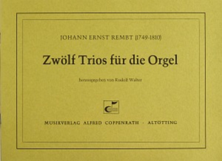 Book cover for Rembt, Zwolf Trios fur die Orgel