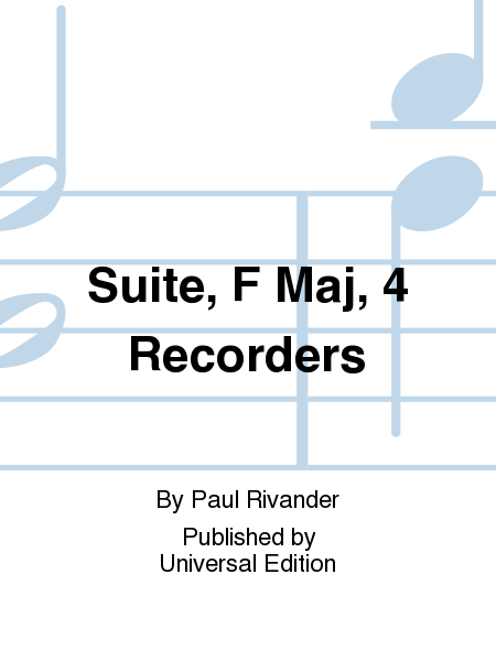 Suite, F Maj, 4 Recorders