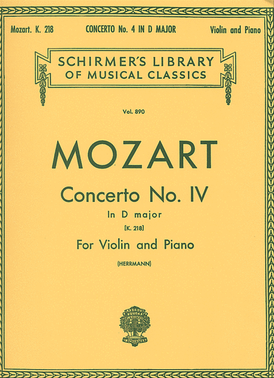 Concerto No. 4 in D Major, K.218 Orchestra scores gallery preview page 1