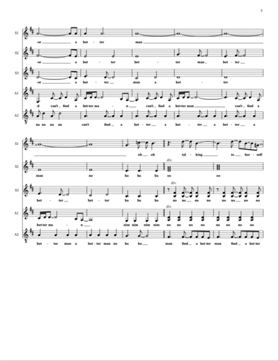 Better Man Better Man Choir scores gallery preview page 3