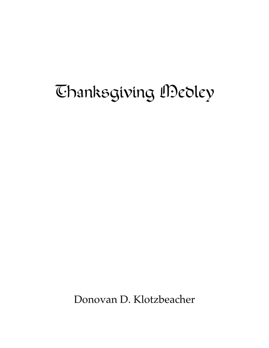 Thanksgiving Medley image number null