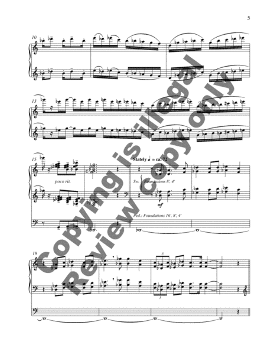 Toccata on Psalm 96 Organ scores gallery preview page 9