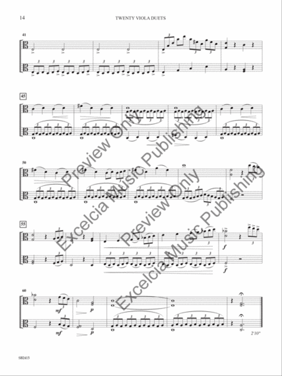Twenty Viola Duets Twenty Viola Duets String Duet scores gallery preview page 13