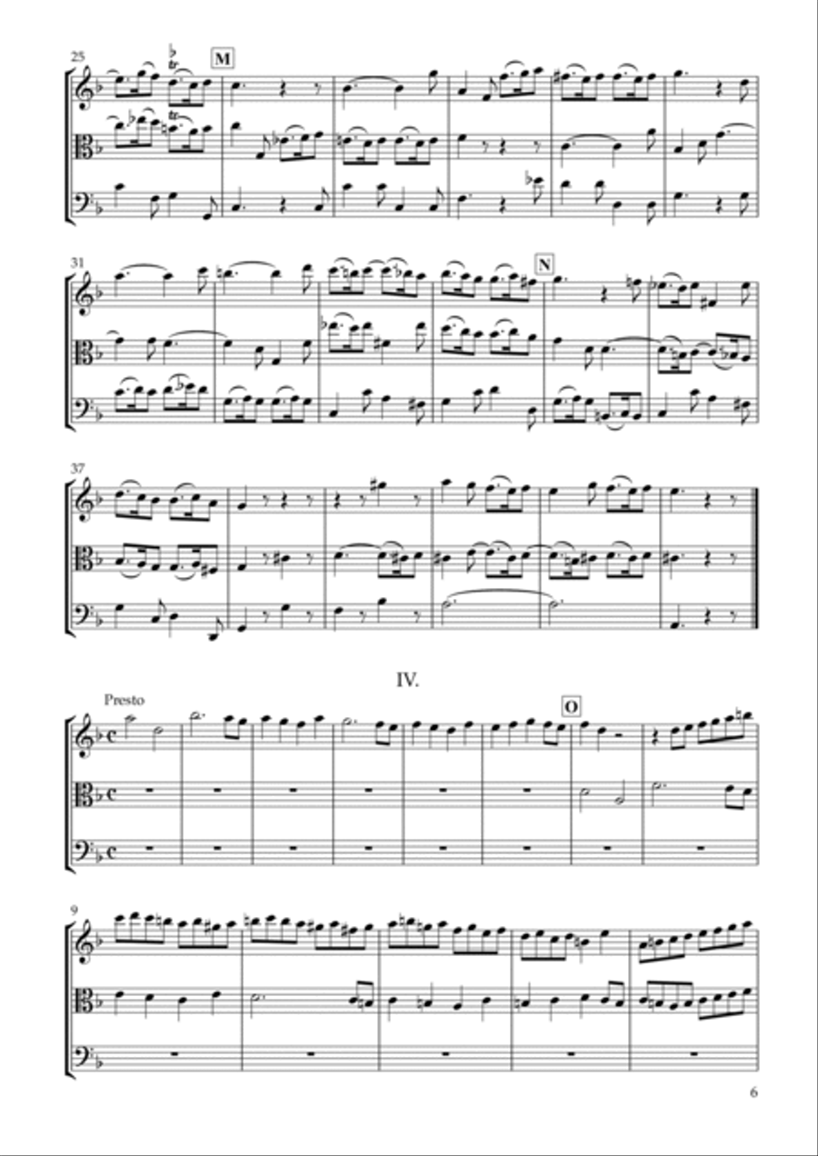 Trio Sonata in D Minor for String Trio Essercizii musici TWV42:d4 String Trio scores gallery preview page 6