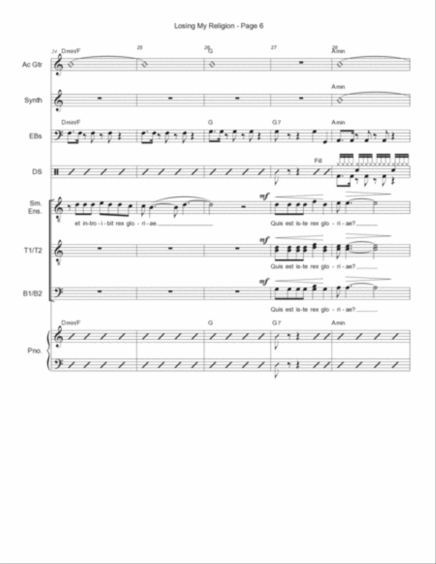 Losing My Religion Losing My Religion Bass Guitar scores gallery preview page 6