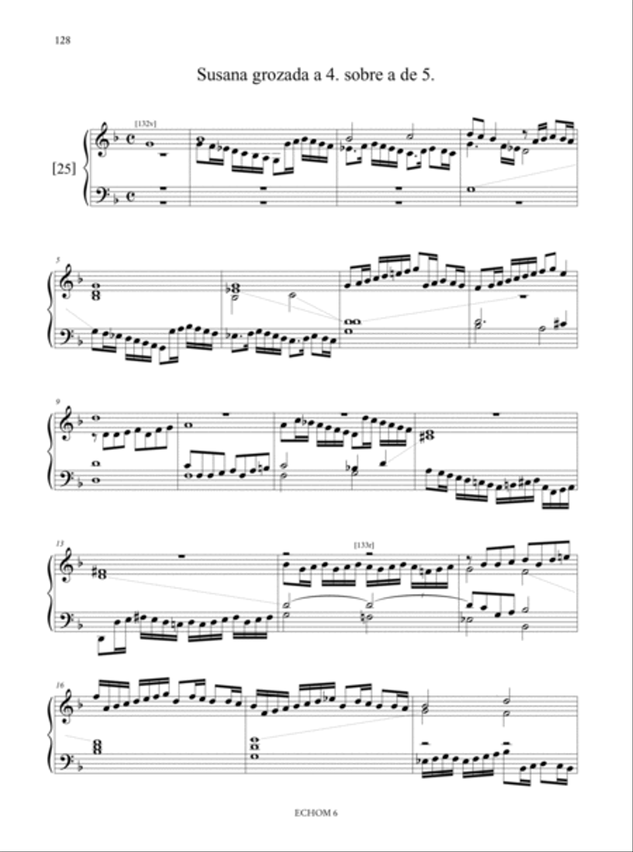 Flores de Musica (1620) - Vol. II: Tentos (5th-8th tone), Susanas Organ scores gallery preview page 6