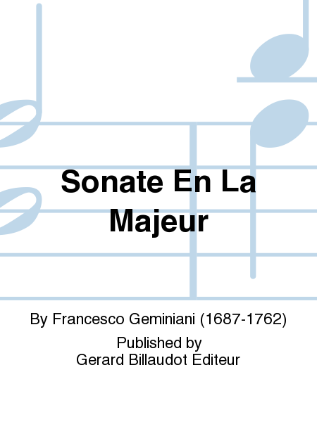 Sonata En La Majeur