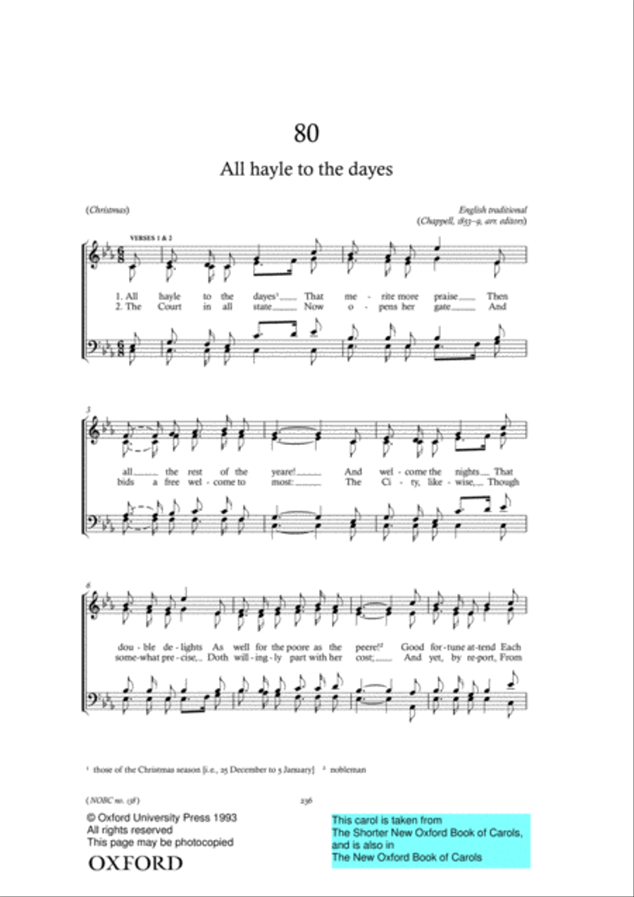 The Shorter New Oxford Book of Carols 4-Part scores gallery preview page 12