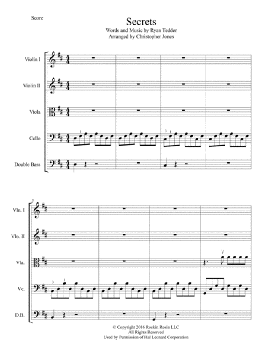 Secrets String Orchestra scores gallery preview page 1