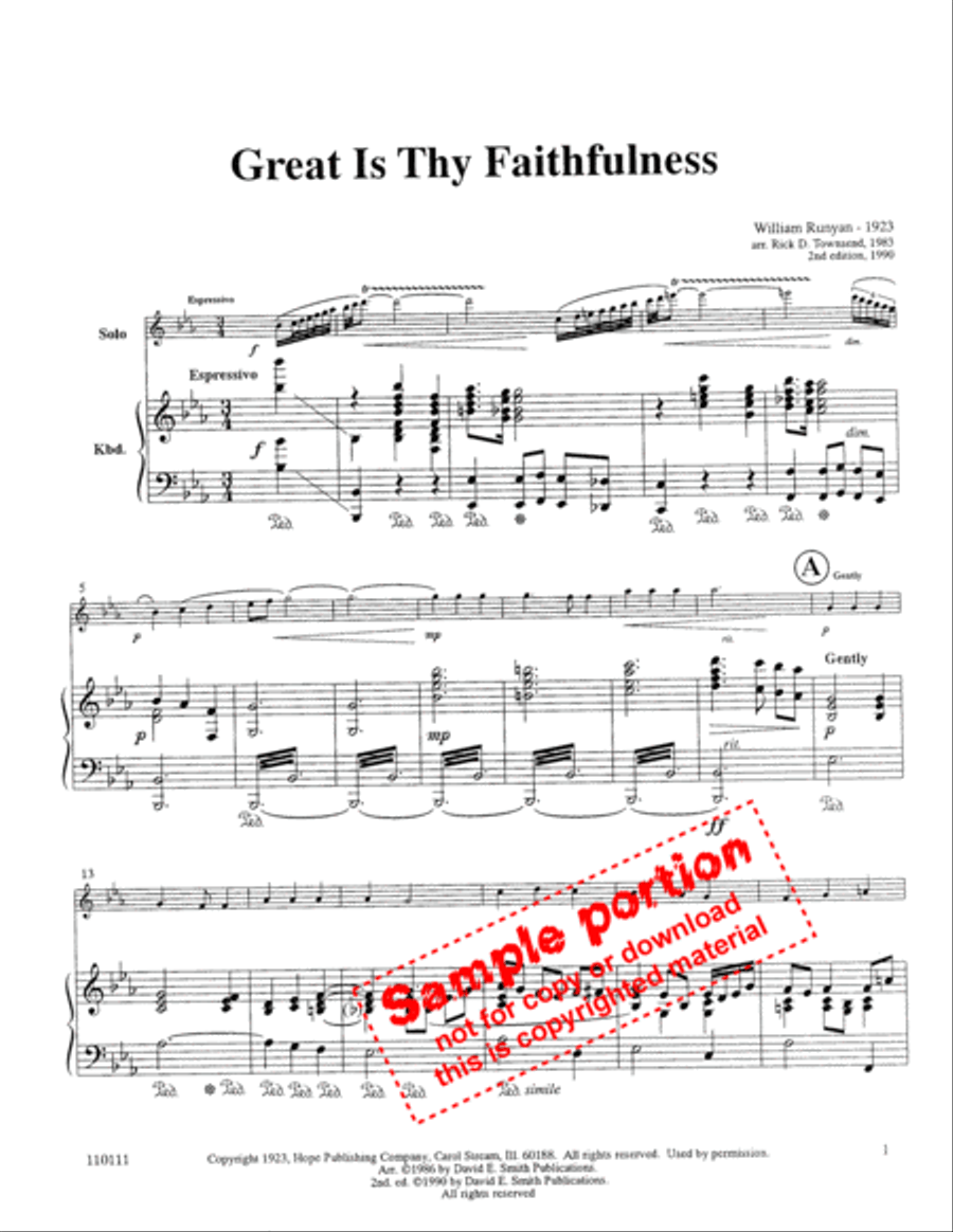 Great Is Thy Faithfulness Oboe scores gallery preview page 2