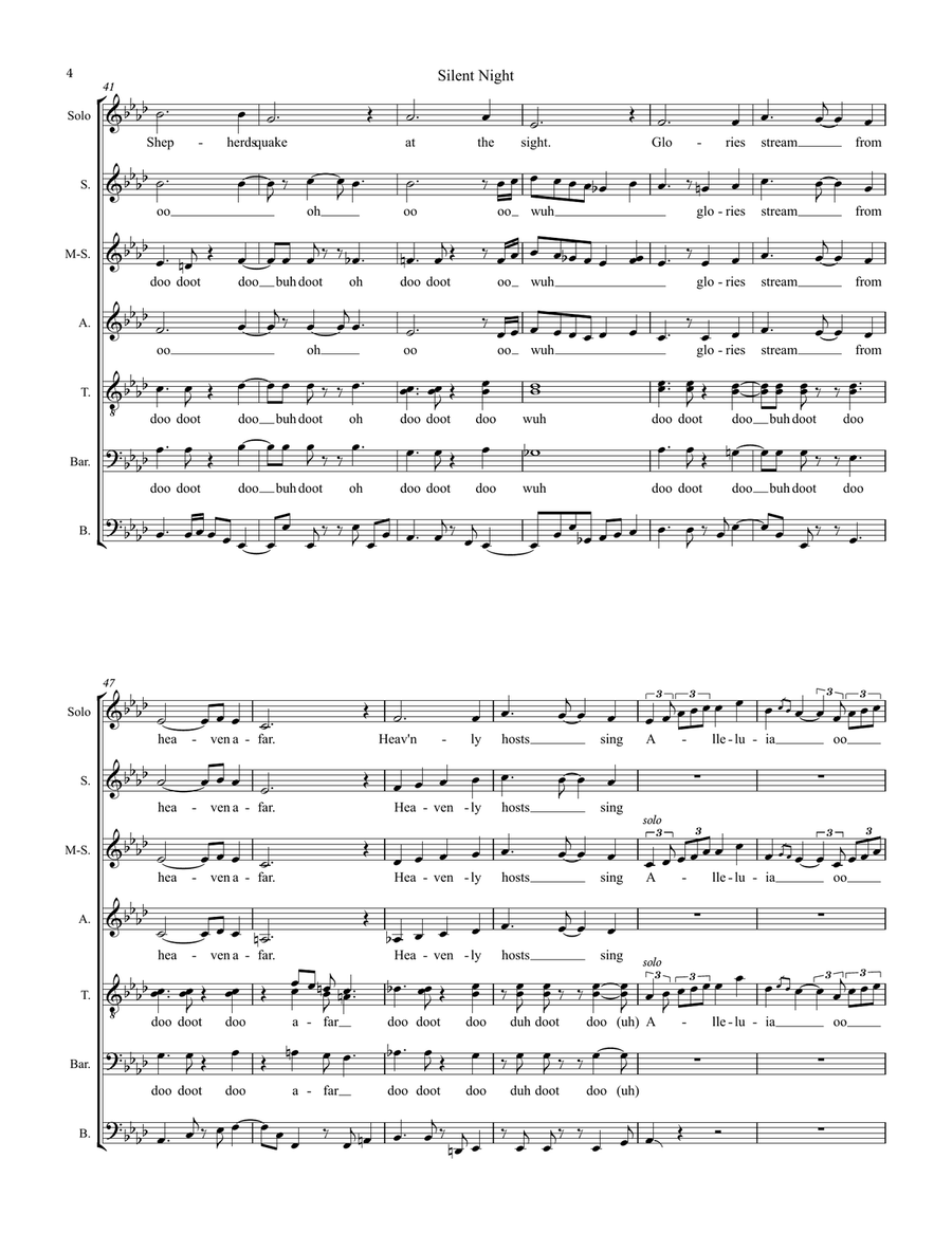 Silent Night Silent Night Divisi scores gallery preview page 4