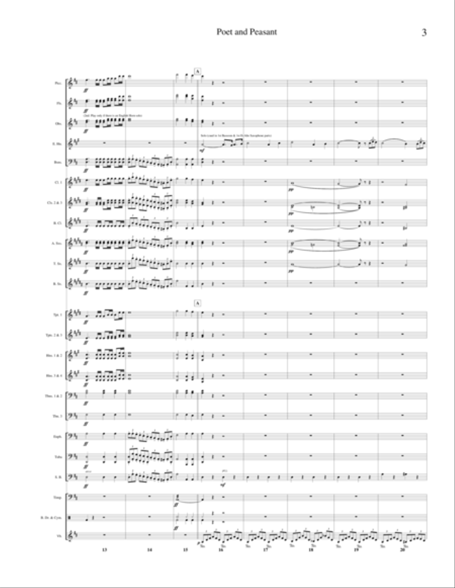 Poet and Peasant Overture (transcribed for Concert Band) Concert Band scores gallery preview page 2