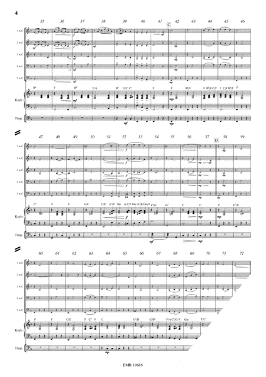 Plaisir d'Amour Plaisir d'Amour Brass Band scores gallery preview page 4