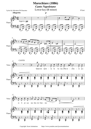 "Marechiare" Lower key (B minor)