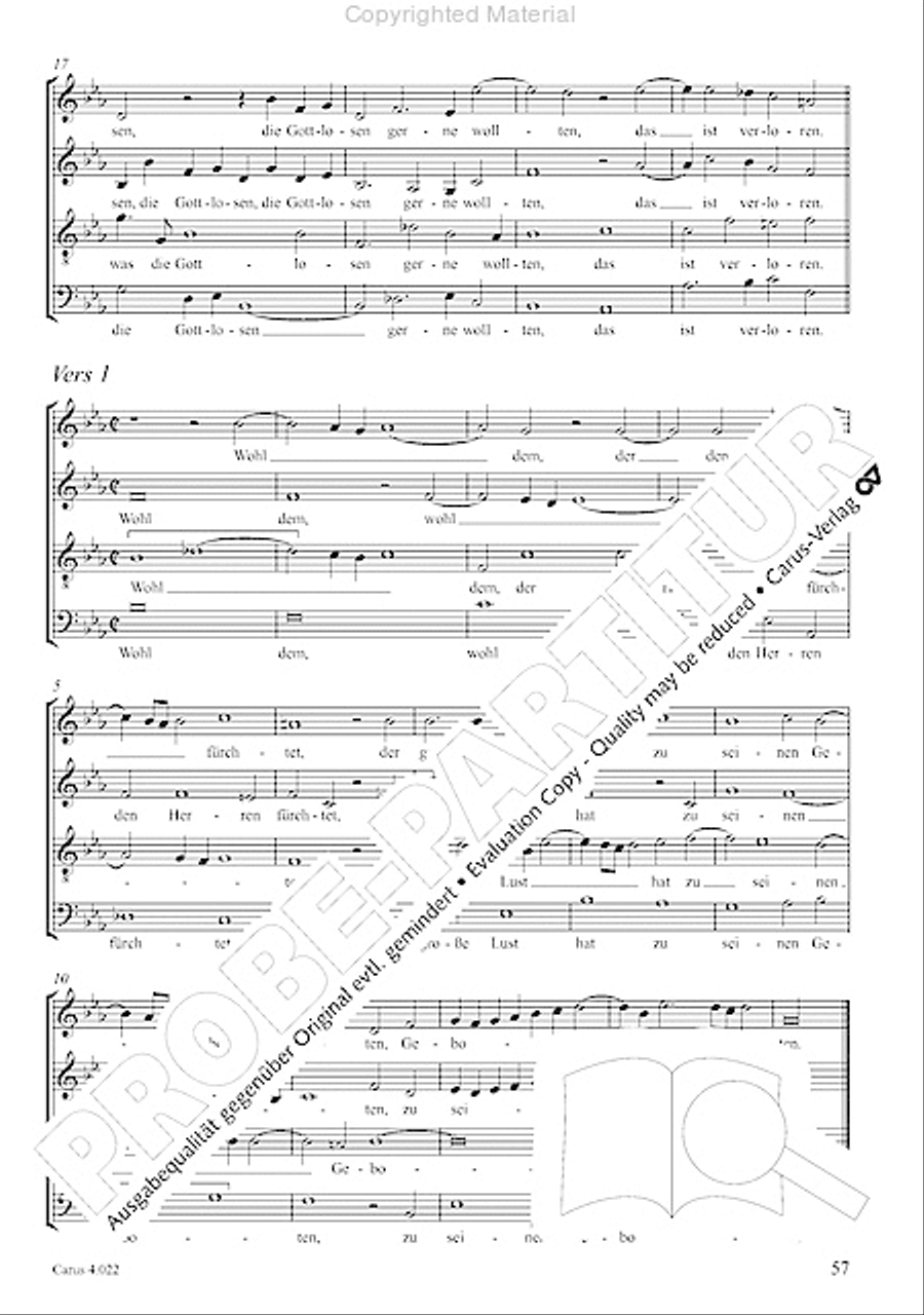 Blessed are all those who fear God (Wohl dem, der den Herren furchtet) Score scores gallery preview page 12