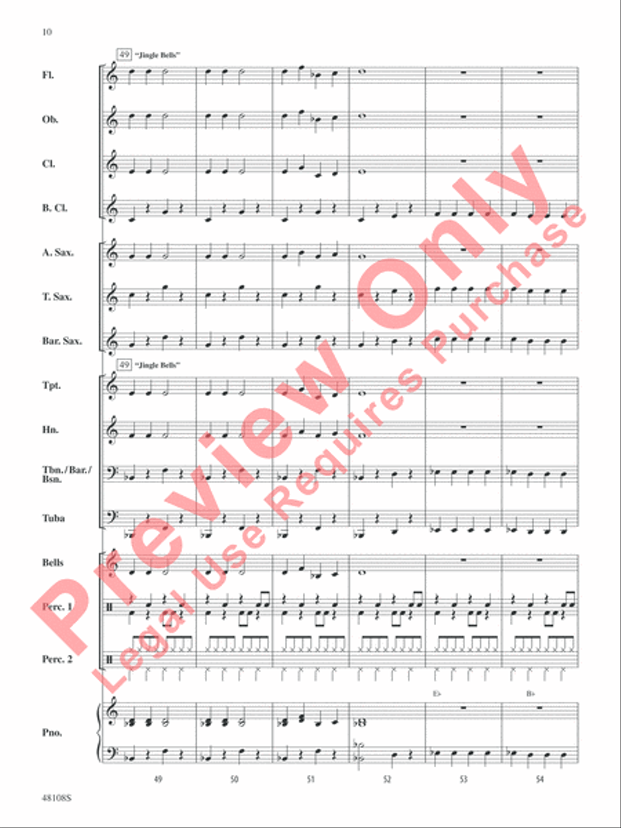 Holiday Rock Concert Band scores gallery preview page 11