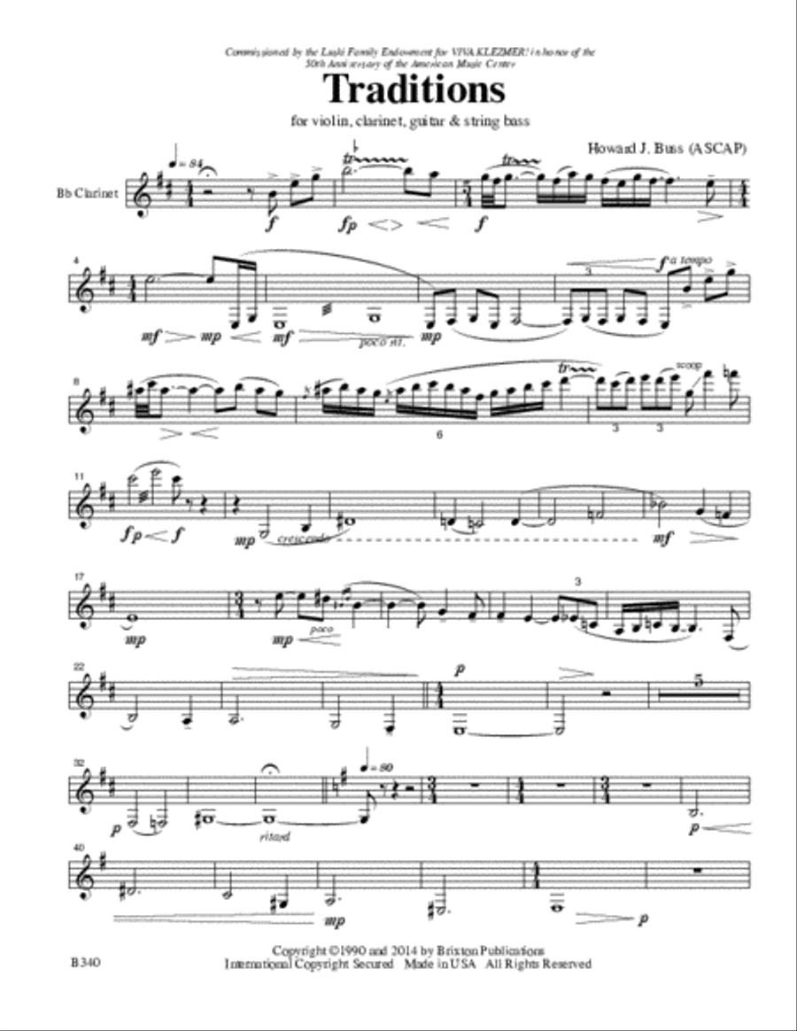 Traditions Clarinet scores gallery preview page 2