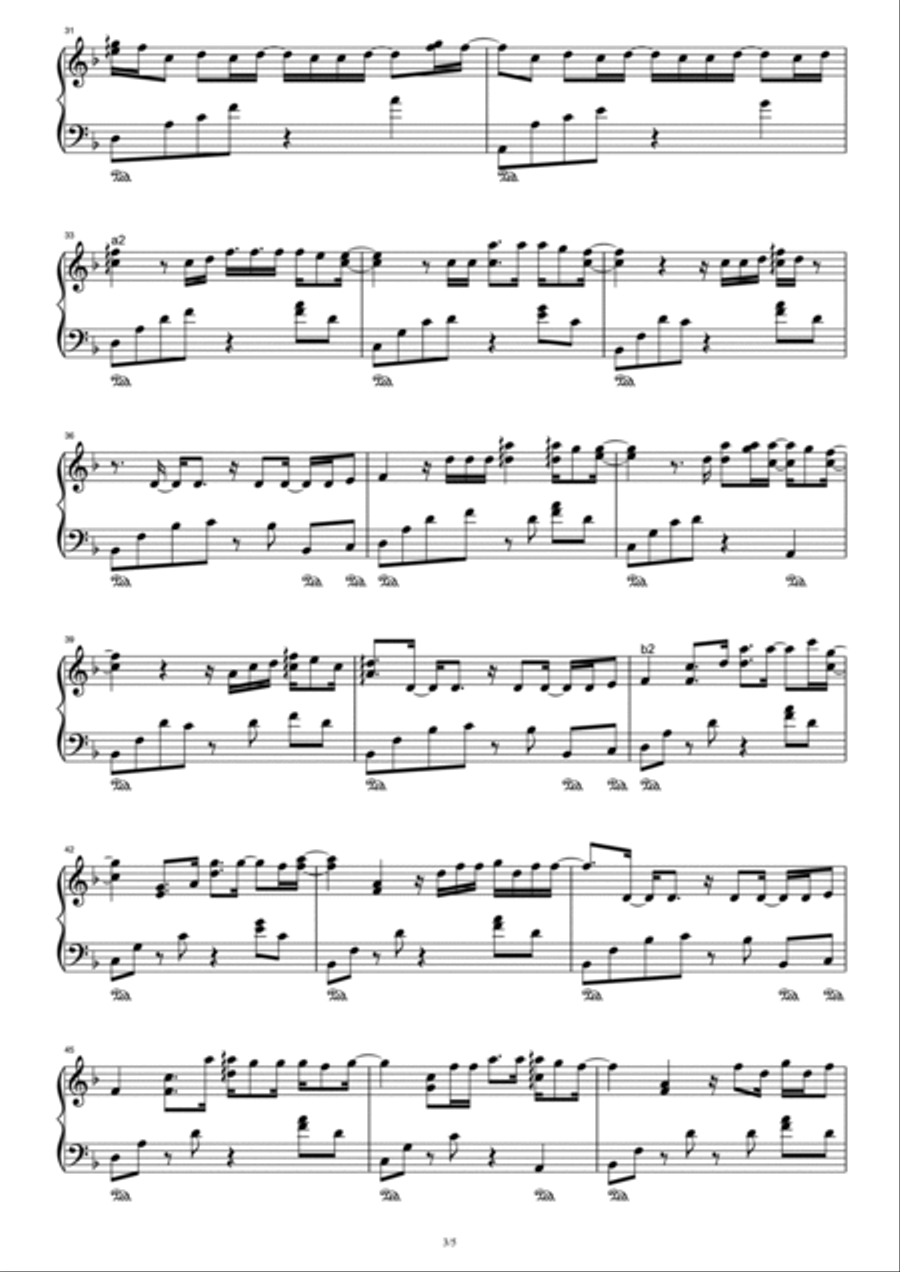 Dehors Piano Solo scores gallery preview page 3