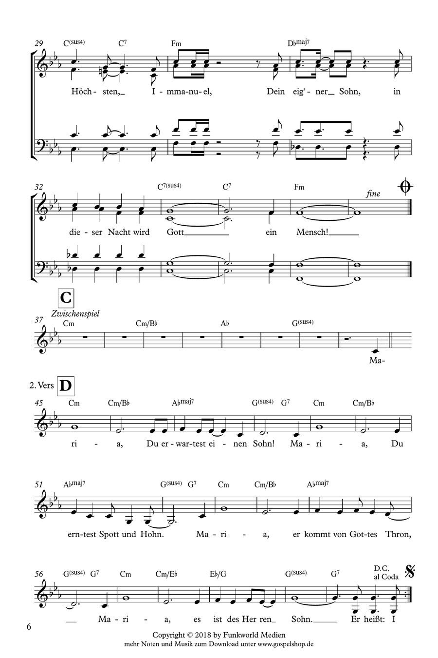 Er heisst Immanuel 4-Part scores gallery preview page 2
