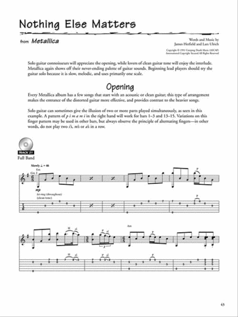 Metallica – Legendary Licks 1988-1996 Electric Guitar scores gallery preview page 7