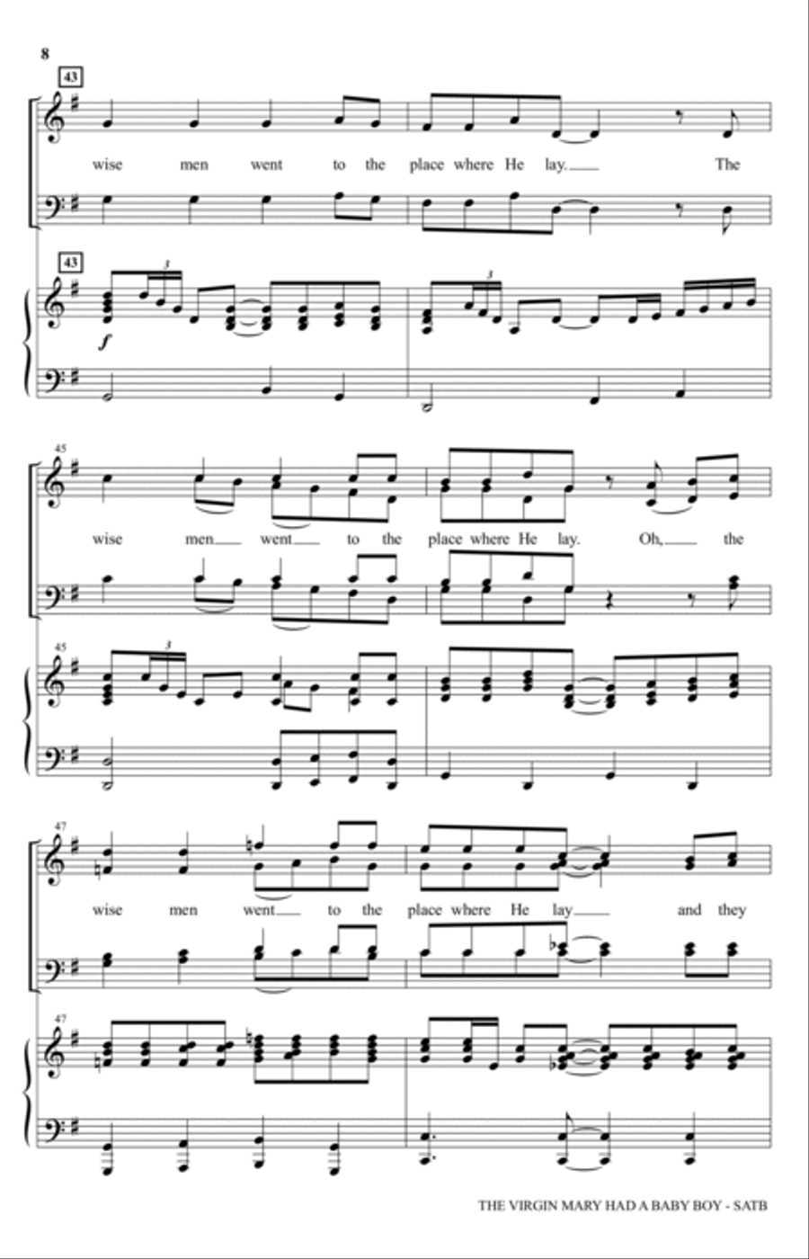 The Virgin Mary Had A Baby Boy (arr. Joseph M. Martin) 4-Part scores gallery preview page 6