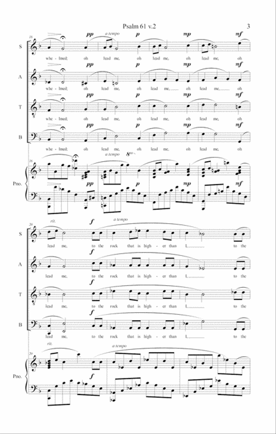 From the ends of the earth Psalm 61 v. 2 4-Part scores gallery preview page 5