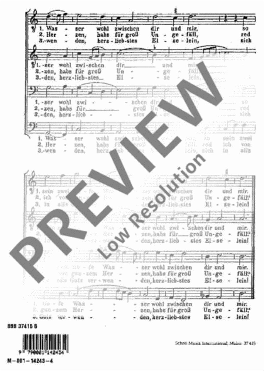 Ach Elslein Men's Choir scores gallery preview page 3