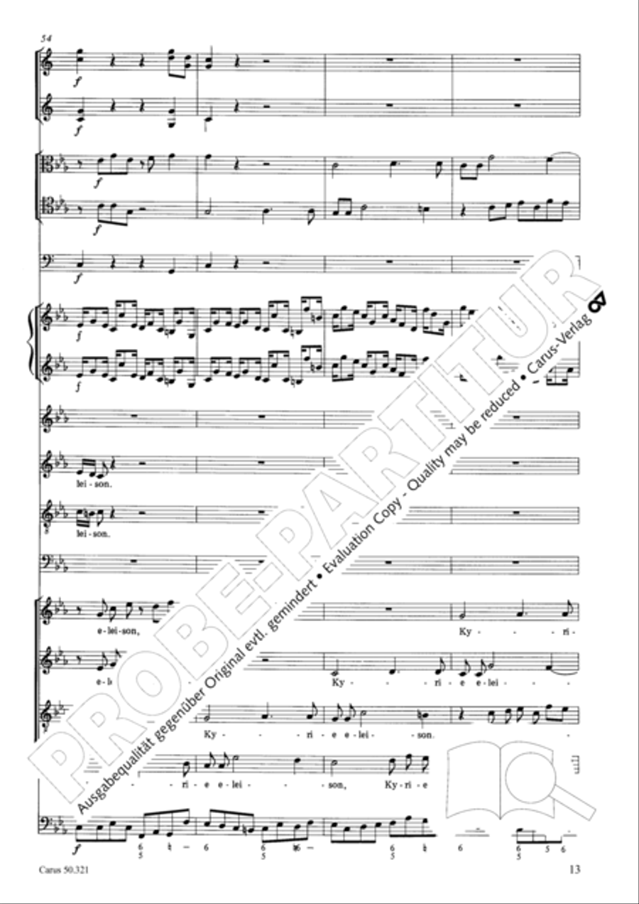 Requiem in C minor 4-Part scores gallery preview page 19