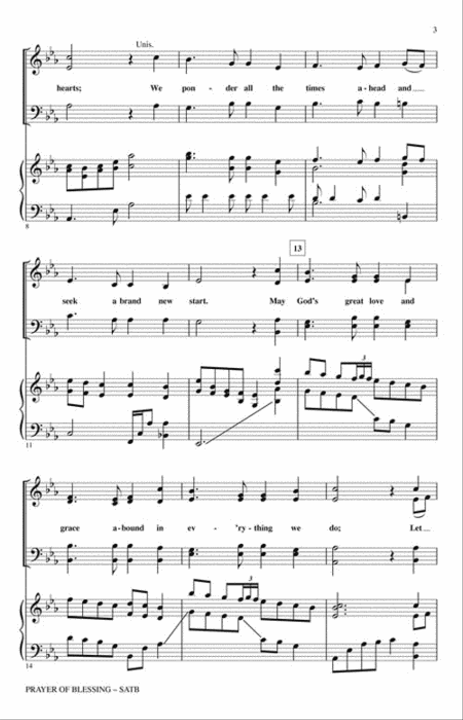 Prayer of Blessing Prayer of Blessing 4-Part scores gallery preview page 3