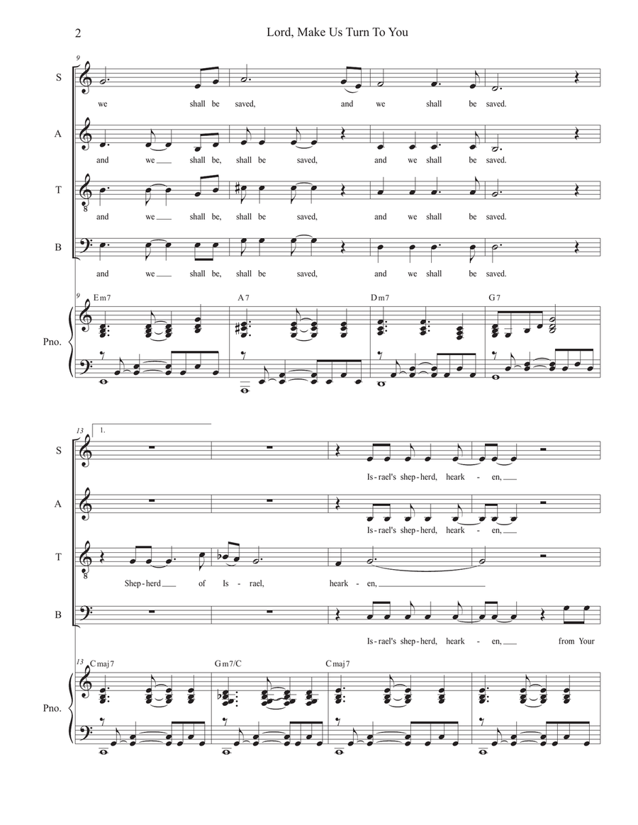 Lord, Make Us Turn To You (SATB)