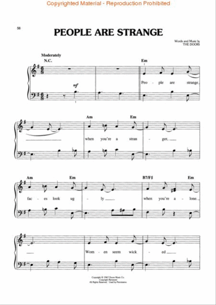 The Doors – Easy Piano Easy Piano scores gallery preview page 3
