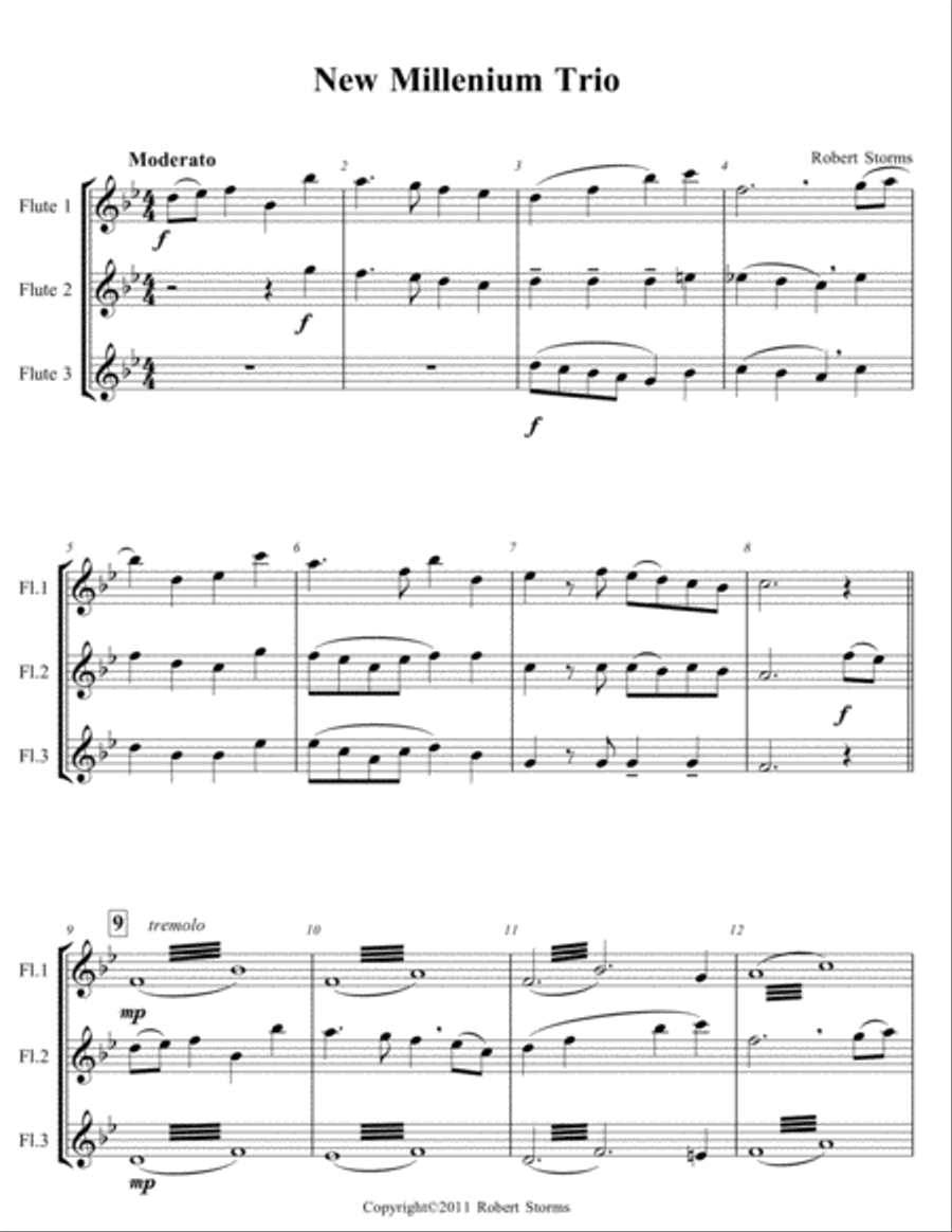 Millennium - Flute Trio Millennium - Flute Trio Flute Trio scores gallery preview page 2