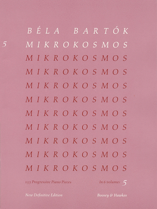 Book cover for Mikrokosmos Volume 5 (Pink)