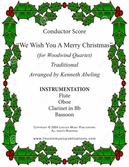 We Wish You a Merry Christmas (for Woodwind Quartet) image number null