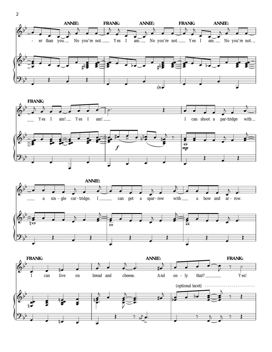 Anything You Can Do (from Annie Get Your Gun) Piano, Vocal scores gallery preview page 2