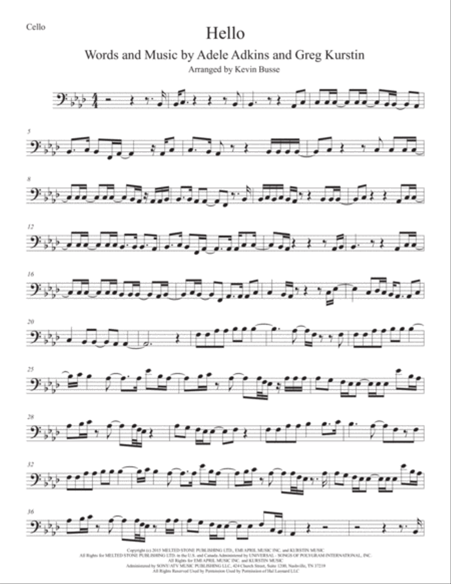 Hello Cello Solo scores gallery preview page 1