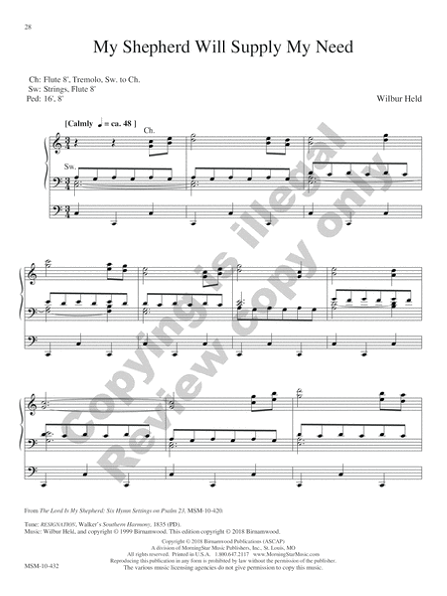 In Memoriam: Funeral Music for Organ Organ Solo scores gallery preview page 29