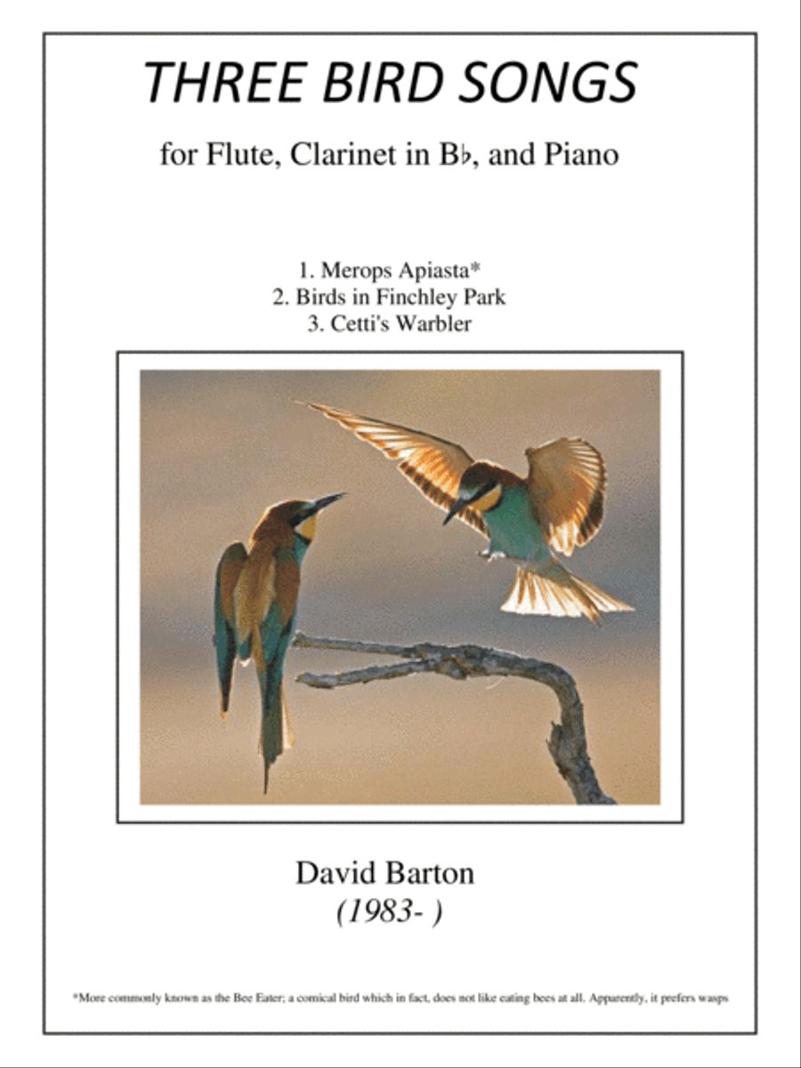 Three Bird Songs Clarinet scores gallery preview page 1