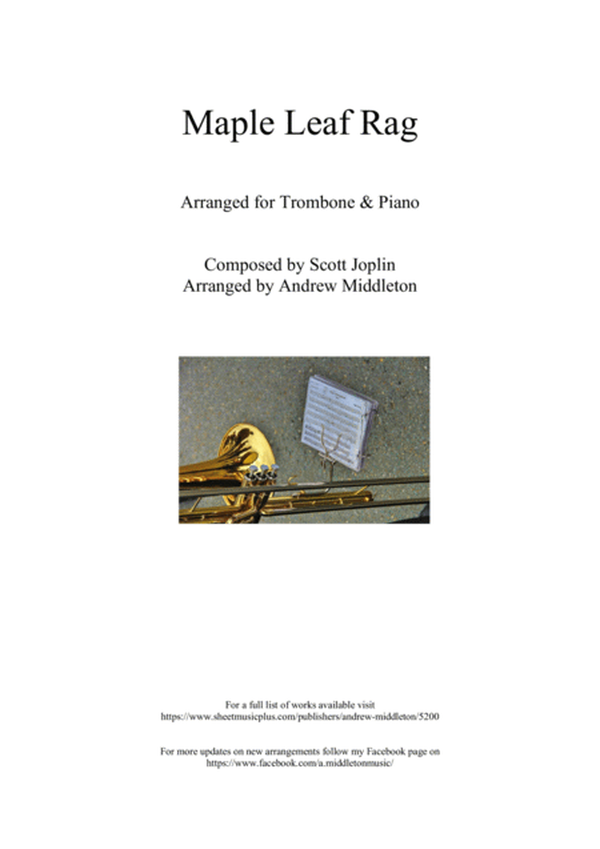 Maple Leaf Rag arranged for Trombone and Piano image number null