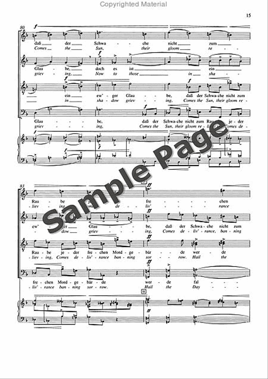Friede auf Erden, Op. 13 Divisi scores gallery preview page 16