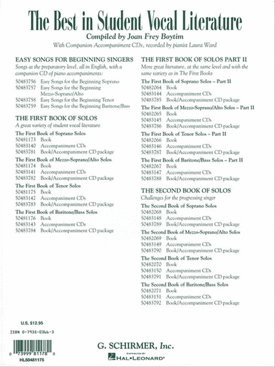 The First Book of Tenor Solos Tenor Voice scores gallery preview page 2