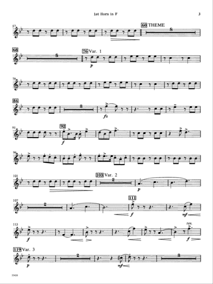 Le Carnaval de Venise: 1st F Horn Concert Band scores gallery preview page 2
