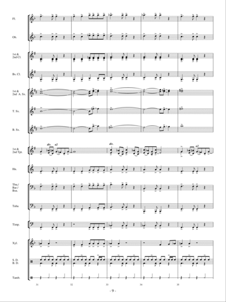 Sax Attack! Concert Band scores gallery preview page 8