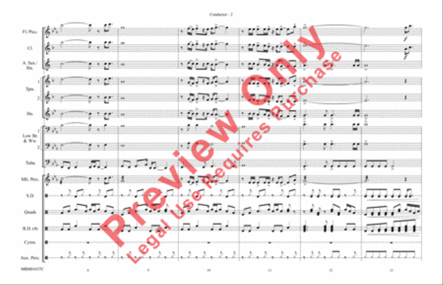 Gonna Fly Now (Theme from Rocky) Marching Band scores gallery preview page 3
