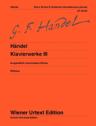 Book cover for Works for Piano, Vol. 3