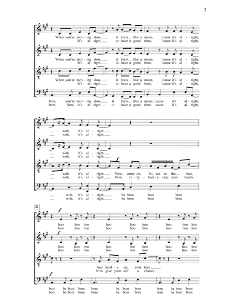 It's Alright 4-Part scores gallery preview page 3