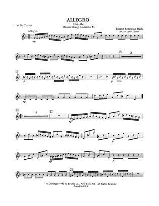 Allegro from Brandenburg Concerto No. 3 - 1st Bb Cornet