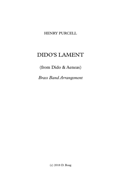 DIDO'S LAMENT - BRASS BAND image number null