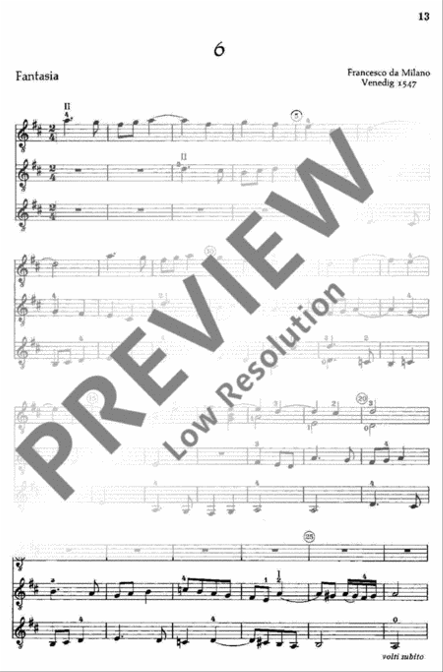 Alte Lautenmusik Guitar Ensemble scores gallery preview page 14